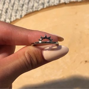 Half a sun silver ring